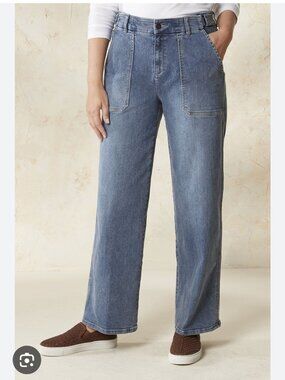 Coldwater Creek Hidden Stretch-waist Wide Leg Jeans